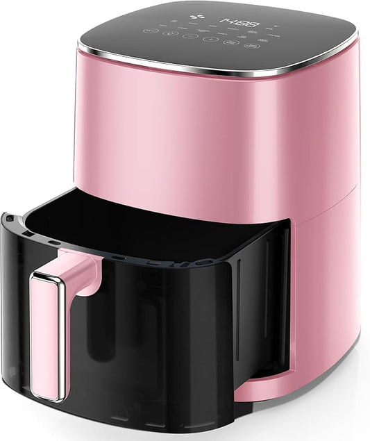 NEWBULIG Air Fryer, 6QT Square Airfryer with Visual Window, 400℉ Fast Heating Air Fryers Oven with Timer, Auto-Off, Non Toxic & Non Stick, Multiple 12 Modes for Roast, Bake, Dehydrate, Fry, Reheat