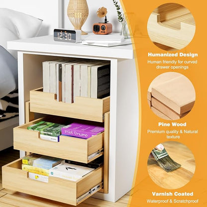Pull Out Cabinet Organizer, 17''W×21''D Sliding Drawers for Cabinets, 3 Tier Soft Close Slide Out Wooden Pull out Drawers, Base Cabinet Organization for Kitchen, Pantry, Bathroom
