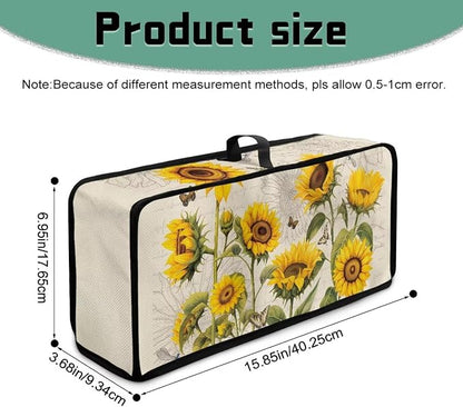 Toaster Cover 2 Slice Sunflower Beige Cover for 2 Slice Slim Toaster, Dustproof Small Appliance Covers Protects from Dust & Spills Kitchen Appliance Protector