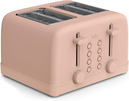 bella 4 Slice Toaster, 6 Setting Shade Control with Reheat & Cancel Buttons, Removable Crumb Tray, Anti Jam & Auto Shutoff, 900 Watt, Blossom