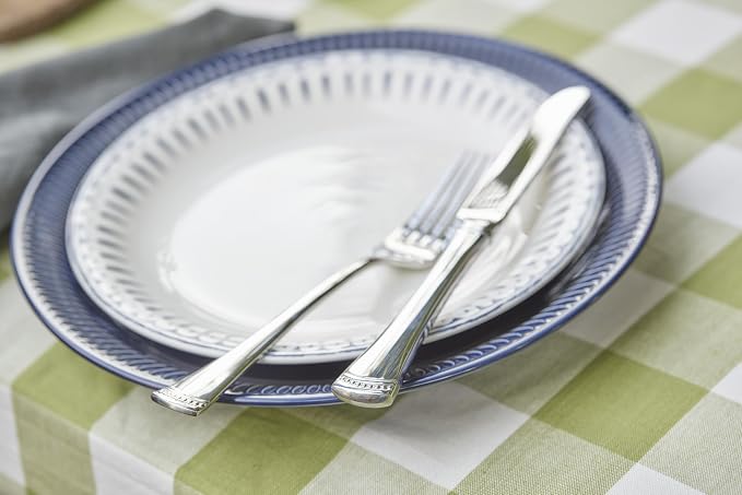 Lenox Silverware Set, Portola Mirror 20 Piece Flatware Set, Service For 4, 18/10 Stainless Steel, Dishwasher Safe, Flatware Cutlery Sets, Utensils, Knives Spoons and Forks, Home (Silver, 20 Pieces)