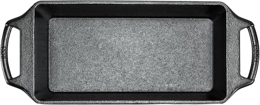 Lodge Seasoned Cast Iron Loaf Pan 10 Inches - Pre-Seasoned Rectangular Cast Iron Bakeware- Even Browning Bread Pan with Easy-Release Finish - PFAS-Free Non-Toxic Cookware