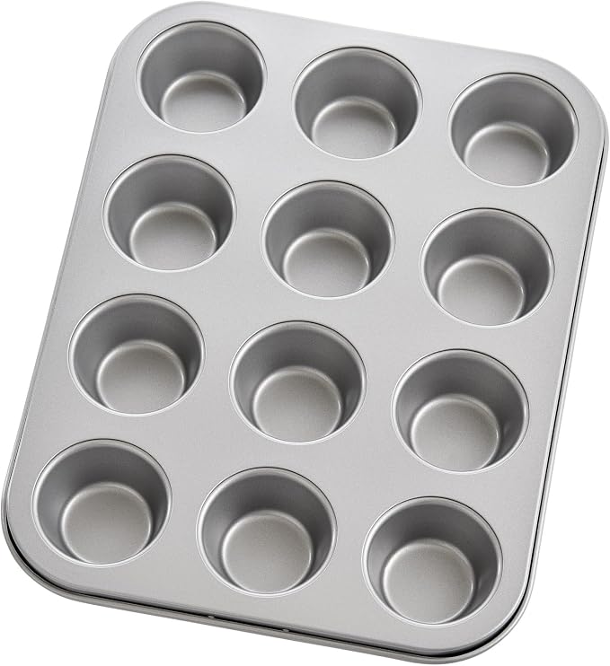 Mrs. Anderson's Baking Non-Stick 12-Cup Mini Muffin Pan, European Carbon Steel, PFOA Free