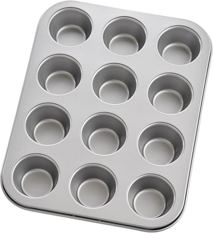 Mrs. Anderson's Baking Non-Stick 12-Cup Mini Muffin Pan, European Carbon Steel, PFOA Free
