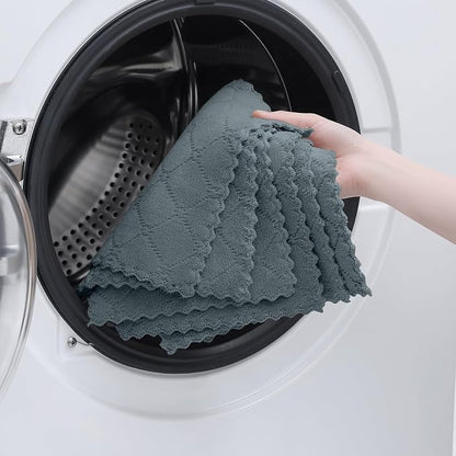 Homaxy 18 Pack Kitchen Cloths Dish Towels (7" x 9", Dark Grey), Super Soft and Absorbent Coral Velvet Dishcloths, Fast Drying No Lint Microfiber Cleaning Cloth