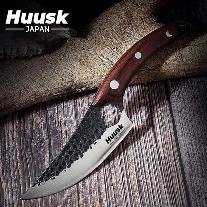Smith Chu Gift for Men Viking Knife Hand Forged High Carbon Steel Japan Chef Knives for BBQ Meat Vegetables Cutting