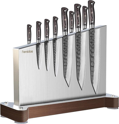 Magnetic Knife Holder Stand,Extra Large Stainless Steel Magnetic Knife Block Without Knives,Power Magnetic Knife Rack Strip,Double Sided Magnet Knife Storage Organizer