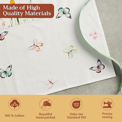 Maison d' Hermine 100% Cotton Apron for women with Pocket Kitchen Chef Apron for Men Cooking Spring Summer
