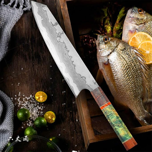 Professional Chef Knife Kitchen Knife Sharp Blade Cleaver Slicer Japanese 440C Steel Kitchen Knives Kitchen Tools Santoku Knife (JDH04)