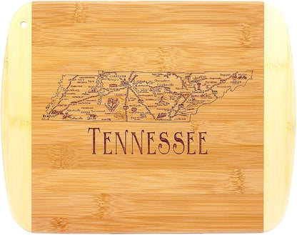 Totally Bamboo A Slice of Life Tennessee State Serving and Cutting Board, 11" x 8.75"