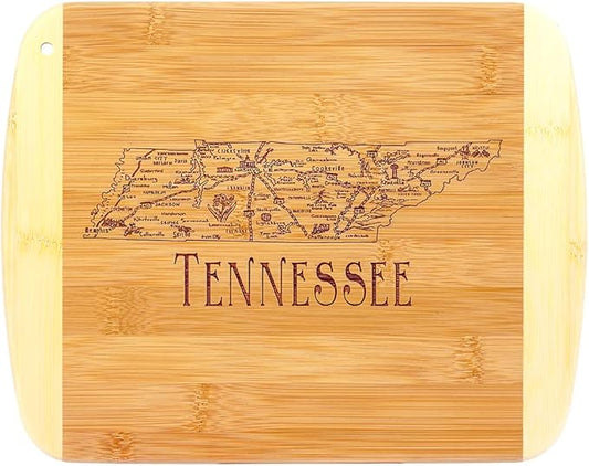 Totally Bamboo A Slice of Life Tennessee State Serving and Cutting Board, 11" x 8.75"