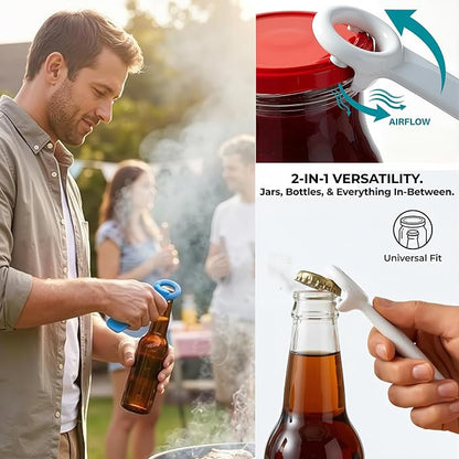 6 Pack Jar Key Opener for Weak Hands and Seniors Plastic Bottle Opener for Kitchen and Parties Effortless Jar Lid Vacuum Seal Popper Tool for Arthritis and Carpal Tunnel Relief