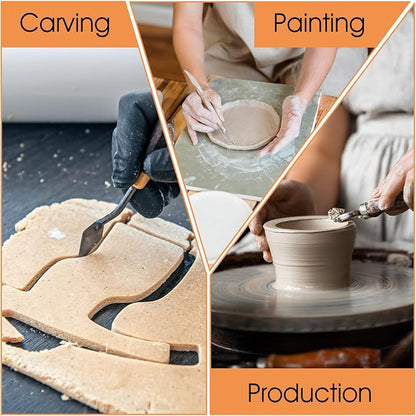 Classicseali 6PCS Rolling Pin Thickness Guides, Wooden Dough Thickness Guides, Tools Clay Tool, Rolling Pin Guide for Precise Polymer Clay Thickness Measurement, 3 Sizes
