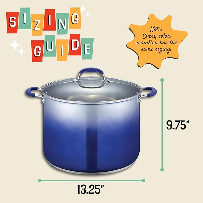 CONCORD 20 Quart Stainless Steel Canning Pot Set. Includes Canning Rack, Tongs, Jar Lifter, Funnel, Wrench, Lid Lifter, Mixer/Measurer (Induction Compatible)