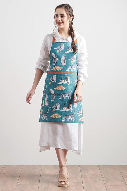 Maison d' Hermine 100% Cotton Apron for women with Pocket Kitchen Chef Apron for Men Cooking Spring Summer