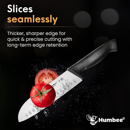 Cuisine Pro 7-Inch Chef Knife – NSF Certified High Carbon Stainless Steel Blade – Extra-Wide Razor-Sharp Edge – Ergonomic Non-Slip Handle – Dishwasher Safe