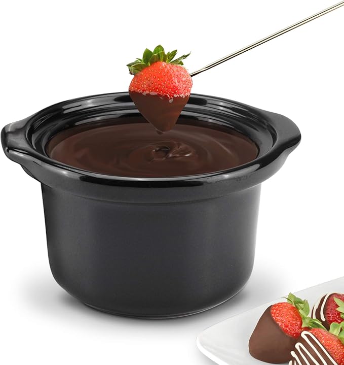 Disney Mickey Mouse 20-Ounce Mini Slow Cooker by Select Brands - Microwave- & Dishwasher-Safe Mini Dipper - Perfect for Dip, Cheese & Chocolate - Birthday & Holiday Gift