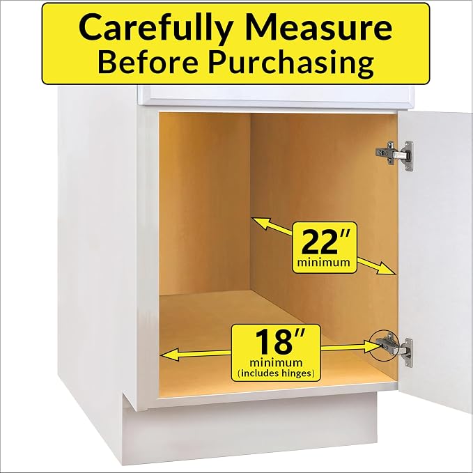 LYNK PROFESSIONAL® Pull Out Cabinet Organizer, 17" x 21" Slide Out Cabinet Organizer Pull Out Drawer – Pull Out Shelves for Kitchen Cabinets – Under Sink Organizers - Lifetime Ltd. Warranty, Chrome