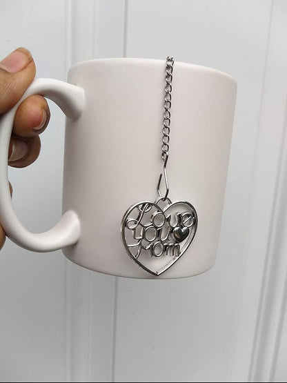 Love You Mom Heart Tea Infuser Ball for Loose Herbal Tea Brewing