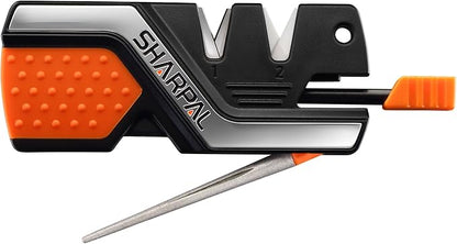 SHARPAL 101N 6-in-1 Pocket Knife Sharpener & Survival Tool – Diamond Sharpening Rod, Fire Starter Ferro Rod, Whistle – Sharpens Straight & Serrated Blades, Repairs & Hones Knives Fathers Day Gift