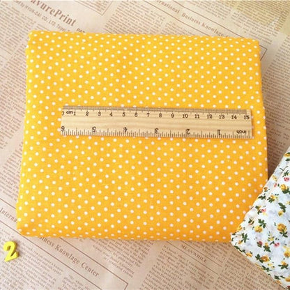 7Pcs Orange Cotton/Polyester Fabric Bundle Squares Patchwork DIY Sewing Scrapbooking Quilting Floral Dot Pattern Fabric 10" x 10" (25cm x 25cm) Arts, Crafts and Sewing