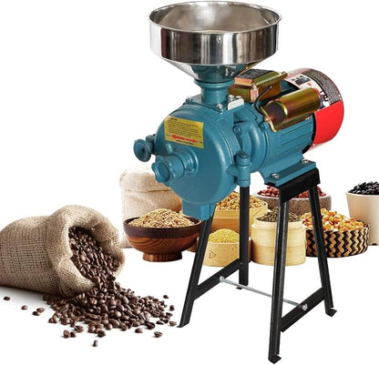 Slsy Heavy Duty Electric Dry Grain Mill Grinder, 3000W High Power Milling Machine, 110V Commercial Flour & Feed Grinder for Corn, Wheat, Rice, Coffee Beanss