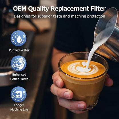Water Filter for Philips Coffee Machines, 4-Pack Coffee Machines Filter Compatible with Philips, Saeco and AquaClean CA6903, High-Efficiency Coffee Machine Water Filter - Improves Coffee Taste