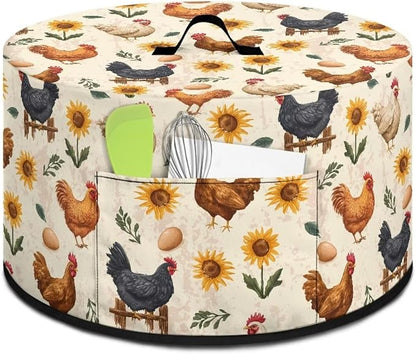 Rooster Slow Cooker Dust Cover 6-8 qt Crock for Pot Keep Small Kitchen Appliance Clean Kitchen Home Accessories Decor Cover Sunflower