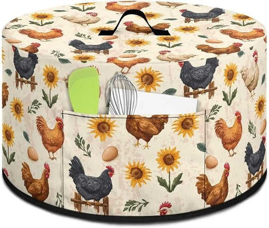 Rooster Slow Cooker Dust Cover 6-8 qt Crock for Pot Keep Small Kitchen Appliance Clean Kitchen Home Accessories Decor Cover Sunflower