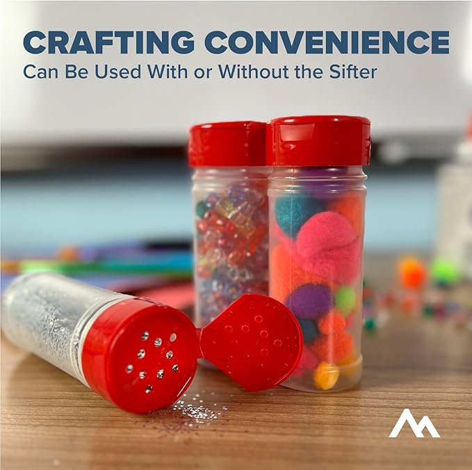 Pinnacle Mercantile Plastic Spice Jars Containers 4 Oz Round Set Of 12 Empty Seasoning Containers With Red Flip Top Sifter Lids And Clear Seasoning Jars For Kitchen Storage