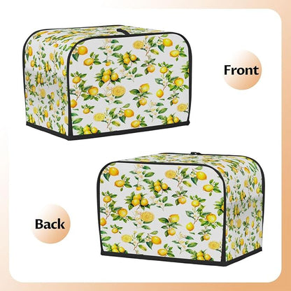 Toaster Cover 2 Slice Wide Slot Tropical LemonBread Toaster Oven Dustproof Cover Small Appliance Kitchen Covers Dust and Fingerprint Protection for Women Gift 2 Slice