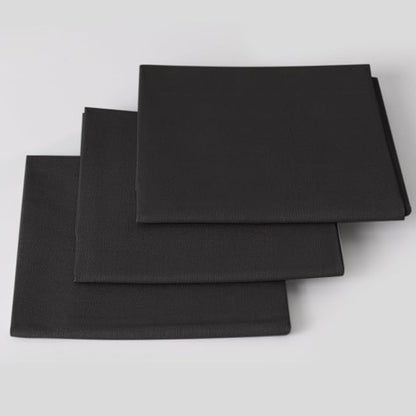 3 Pieces 18 x 21 Inches Cotton Fabric Precut Quilting Fabric Bundles Solid Colors Layer Cakes Quilt Material for DIY Craft Sewing Embroidery (Black)