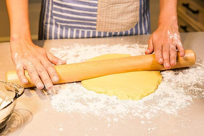 Rolling Pin for Baking Wood Rolling Pins 15.8-inch Dough Roller, Non-stick Pastry Dough Roller without Handles┃Perfect Gifts for Bakers