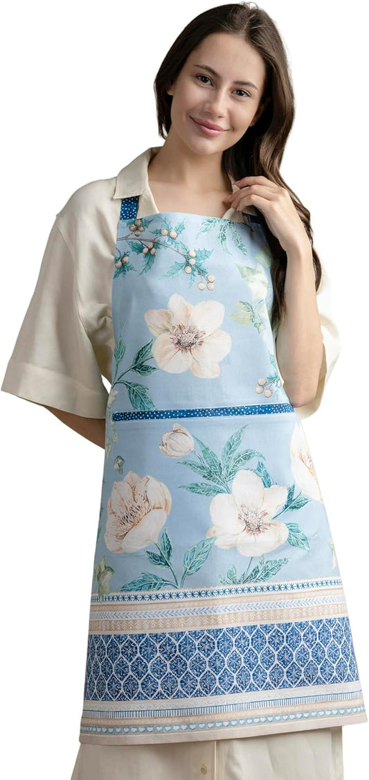Maison d' Hermine 100% Cotton Apron for women with Pocket Kitchen Chef Apron for Men Cooking Spring Summer