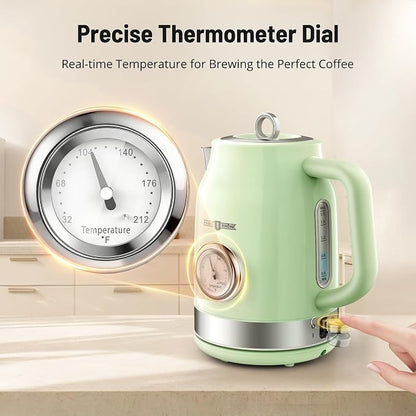 Paris Rhône Electric Kettle, Tea Kettle with 6 Temperature Settings, 1.7L Cordless Hot Water Boiler Heater, Strix Thermostat, Touch Control, Auto-Shutoff/Boil-Dry Protection, Keep Warm, LED Indicator