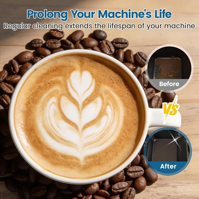 CPLIKE 24 Tablets Coffee Machine Cleaning Tablets Compatible with Jura Automatic Coffee Centers Machines, High Efficiency Cleaning and Longer Life Span, Park# 64308
