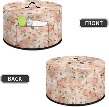Pink Floral Hummingbird Slow Cooker Dust Cover Compatible with 6-8 qt Crock for Pot Oval Slow Cooker Cover Small Kitchen Appliance Decor