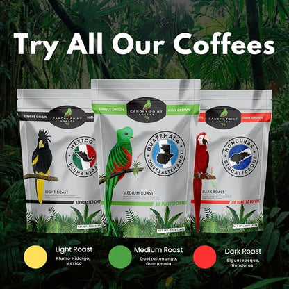 Canopy Point Coffee Honduras Dark Roast | Whole Bean for smooth Espresso, Cold Brew, French Press, Moka Pot, Pour Over | Arabica specialty small batch roasted to order with strong natural chocolate notes & aroma | Non-Toxic Air Roasted French Roast (Wh...