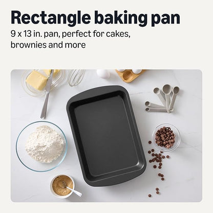 Amazon Basics Nonstick Rectangle Baking Pan, 9 x 13 in., Perfect for Cakes, Dishwasher and Oven-Safe