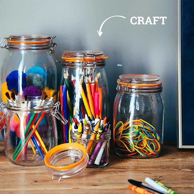 Tala 1.5 Litre Classic Lever Arm Storage Jar, Airtight Jar which is Perfect for Storing Foods and Preserving Freshly Made Goods, 1550
