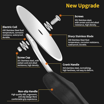 Yinghezu Pizza Cutter Wheel, Stainless Steel Slicer, 9.33-Inch Super heavy 173g, Sharp funny Classic Cutters, Kitchen Gadget with finger guard protects, For Pizza Lovers for easy dishwasher cleaning
