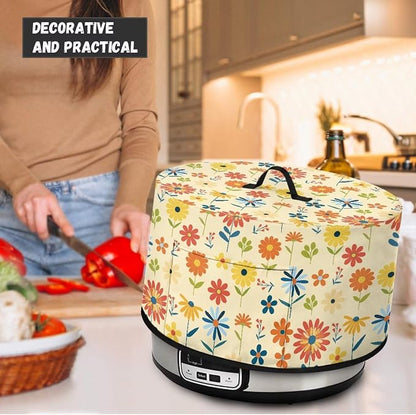 Colorful Floral Slow Cooker Cover Protection Crock for Pot Dust Cover Fits for Most 6-8 Quart Slow Cooker Dustproof Small Appliance Accessories Decor