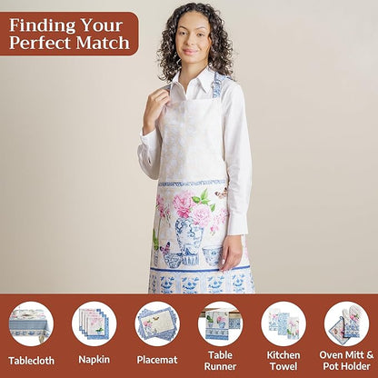 Maison d' Hermine 100% Cotton Apron for women with Pocket Kitchen Chef Apron for Men Cooking Spring Summer