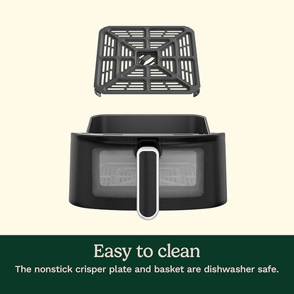 Cuisinart Air Fryer, 6-Quart Basket Large Fryer with 5 Cooking Functions to Roast, Bake, Broil, Air Fry and Keep Warm, 5 Airfryer Presets, Dishwasher-Safe Parts, AIR-200NAS, Stainless Steel & Black