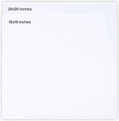 Utopia Kitchen White Cloth Napkins [24 Pack, 18x18 Inch] Absorbent Cotton Blend Washable and Reusable for Dinner, Restaurant, Lunch, Wedding and Hotel