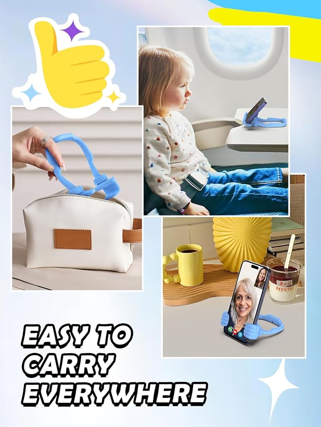 Gifts for Teen Boys Girls Kids: Thumbs Up Lazy Phone Stand Cell Phone Holder Gift for Men Women Adults Funny Gadgets Teenage Dad Father Husband Wife Who Have Everything Stocking Stuffers Cute Things