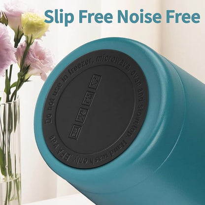 MEZMUT 20oz Tumbler Coffee Travel Mug with Lid and Straw, 4 Pack Stainless Steel Double Wall Vacuum Spill Proof Insulated Tumbler, Hot or Iced Coffee Cups for Drinks (4Pcs, Maya Blue)