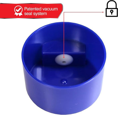 Minivac - 10g to 30 grams Airtight Multi-Use Vacuum Seal Portable Storage Container for Dry Goods, Food, and Herbs - Dark Blue Cap & Black Body