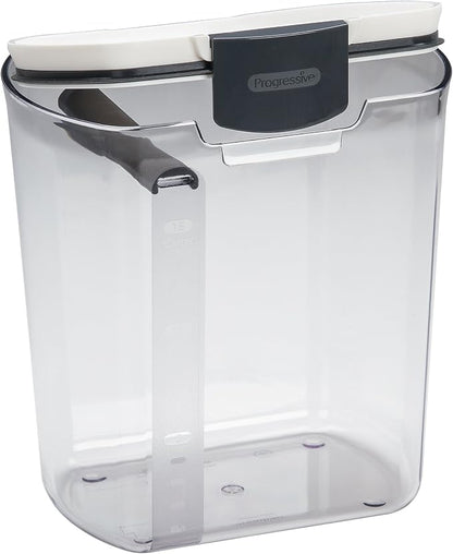 ProKeeper 6-Piece Airtight Food Storage Containers for Baking Essentials - White & Clear, Plastic, BPA-Free