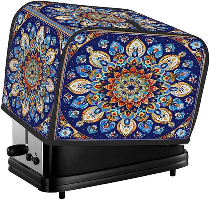 Toaster Cover 4 Slice Wide Slot Boho Mandala Flower(414) Bread Toaster Oven Dustproof Cover Small Appliance Kitchen Covers Dust and Fingerprint Protection for Women Gift 4 Slice